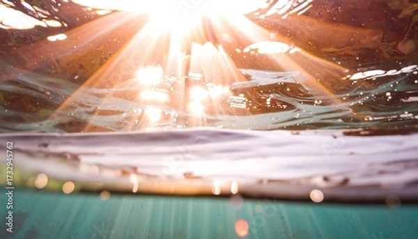 Obraz Sunlight streams through water