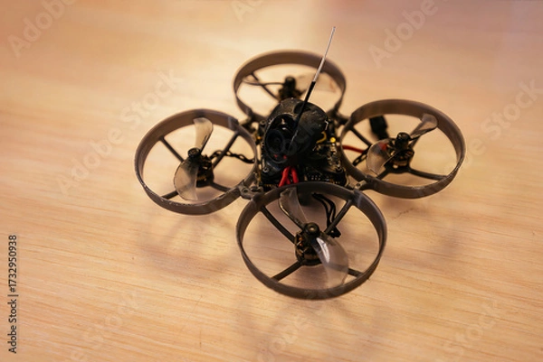 Fototapeta Small fpv drone on table