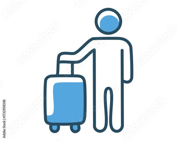 Obraz Travel with suitcase