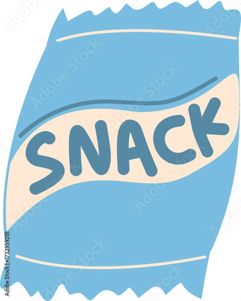 Fototapeta Wrapped snacks bag package