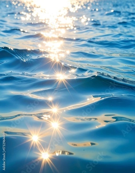 Obraz Sunlit blue water surface