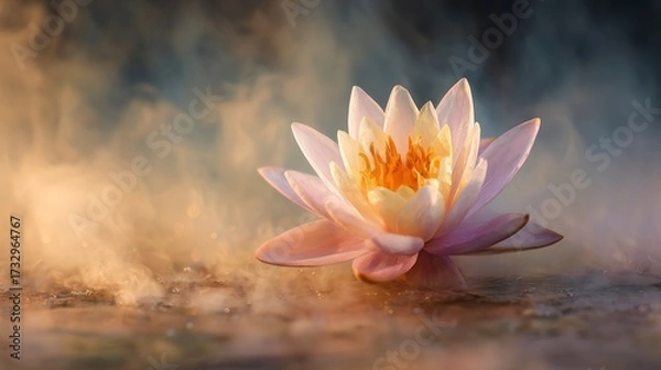 Obraz Beautiful floating lotus flower