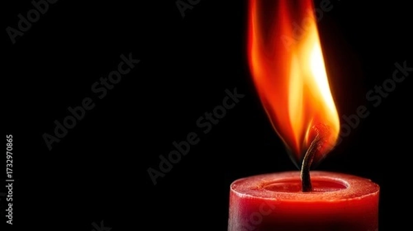 Obraz Burning red candle flame