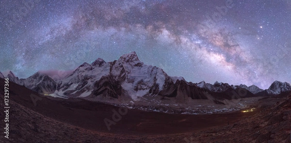 Fototapeta Droga Mleczna nad pasmem Mount Everest, Himalaje, Nepal