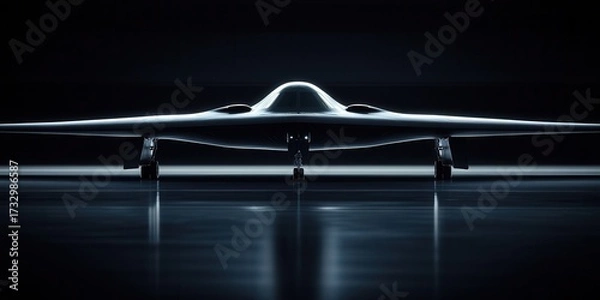 Obraz B-2 Stealth. Modern Aircraft Design Unveiled in a Sleek, Stylish Atmosphere