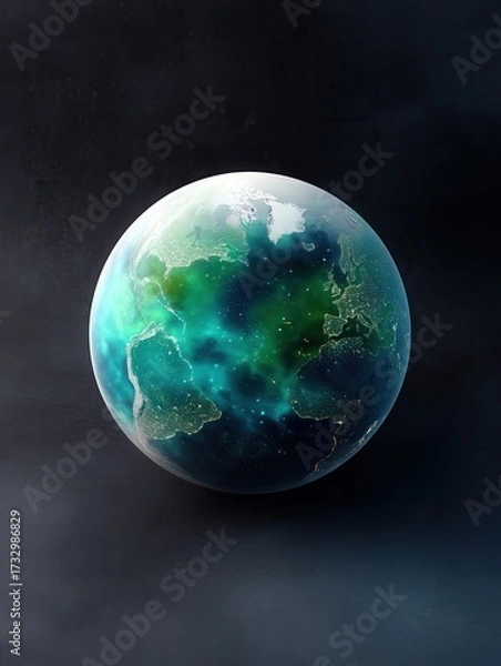 Obraz Unique Artistic Representation of Earth Showcasing Vibrant Colors and Textures