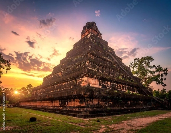 Obraz Ancient pyramid at sunset (1)