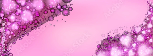 Fototapeta A delicate pink gradient background with soft heart-shaped flares, glowing sparkles, and tiny stars. Perfect for romantic Valentine s Day designs, wedding invitations, or adding a loving filter to any