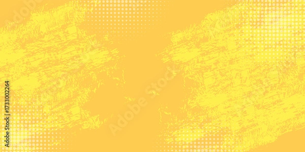 Fototapeta Dots halftone yellow color pattern gradient grunge texture background.  style vector illustration smooth
