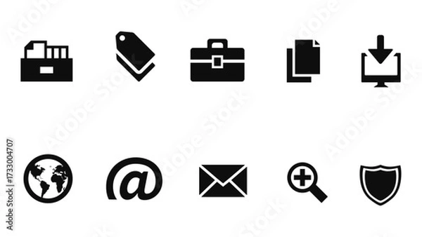 Fototapeta Letter icons. set of 10 editable filled and outline letter icons: A comprehensive collection of travel icons and symbols for web and mobile design illustration