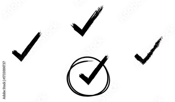 Fototapeta vector check mark icon. Checkmark and X mark icon. Approve and decline symbol.