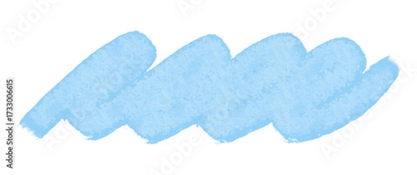 Obraz 爽やかな青色で描かれた水彩風のブラシストローク素材