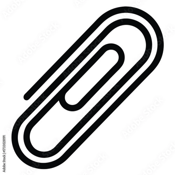 Obraz paper clip office supply icon vector isolated on w (1).eps