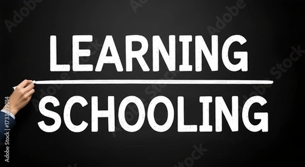 Fototapeta Discover the profound difference between true learning and mere schooling for lifelong growth and success