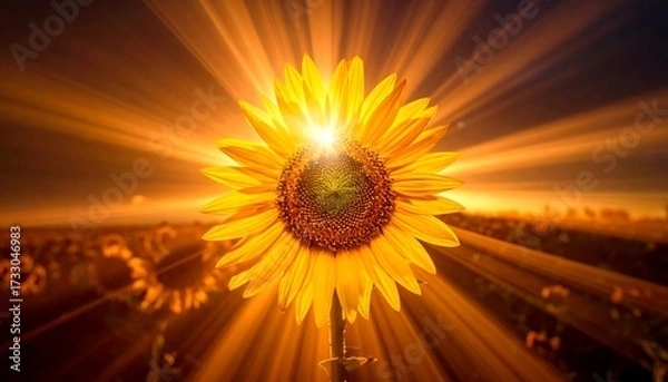 Obraz Sunflower in sunbeams