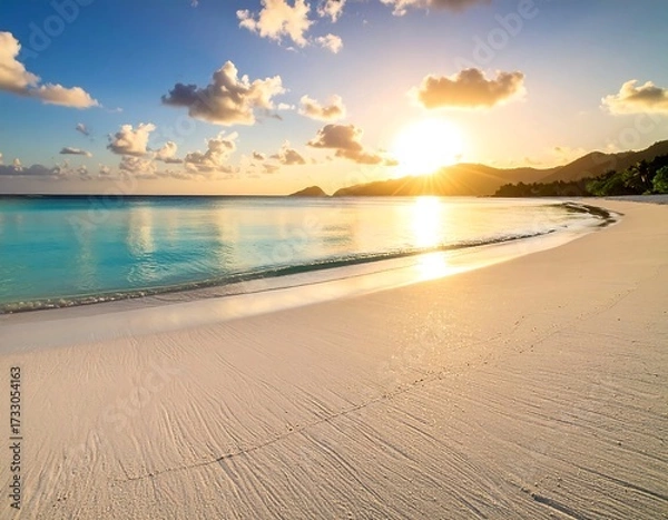 Obraz Stunning tropical sunset beach