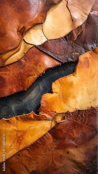 Obraz Leather textures in various shades