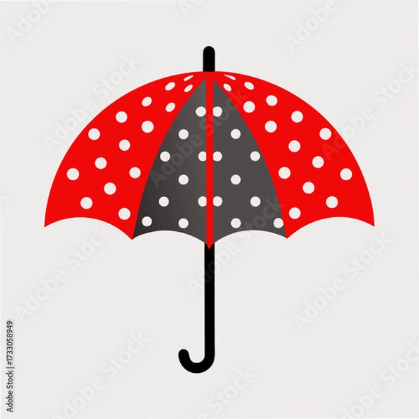 Fototapeta Open Umbrella Centered Illustration