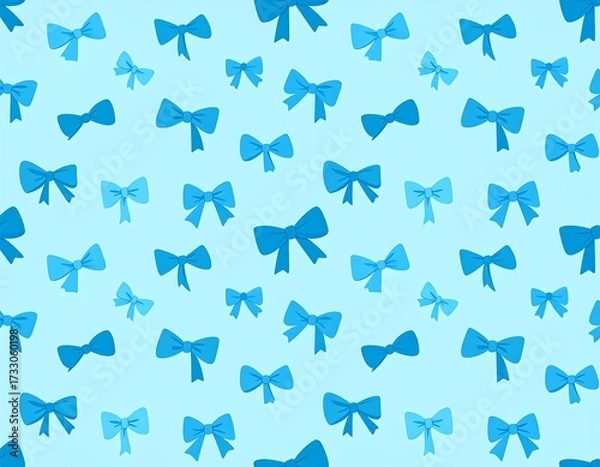 Obraz Light blue bows pattern
