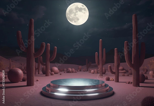 Obraz Moon-themed display stand.