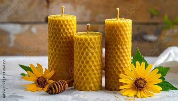 Obraz Honeycomb candles on a table
