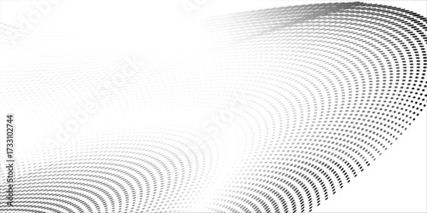 Fototapeta Black and white halftone dots pattern. abstract vector background