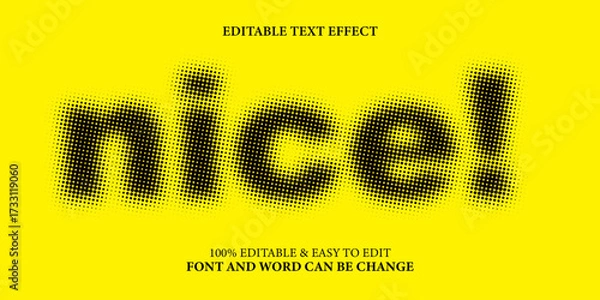 Fototapeta Nice text effect,halftone text style
