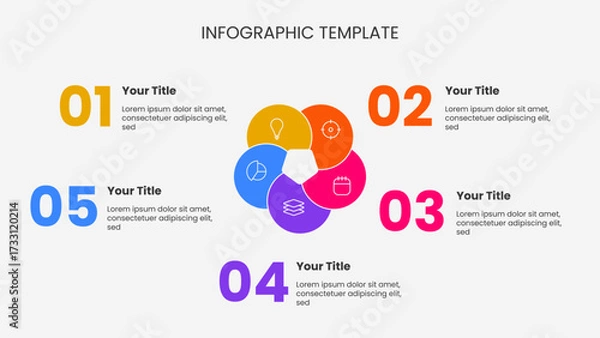 Obraz 5 options modern infographic template for presentation