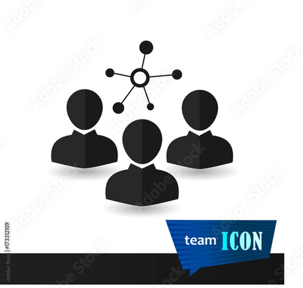 Fototapeta People a team of staff icon vector. Icon in modern style, isolated on white background.