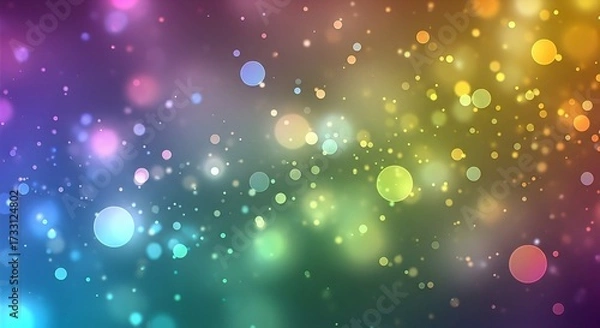 Fototapeta Ethereal Bokeh Burst: A Symphony of Rainbow Hues and Sparkling L