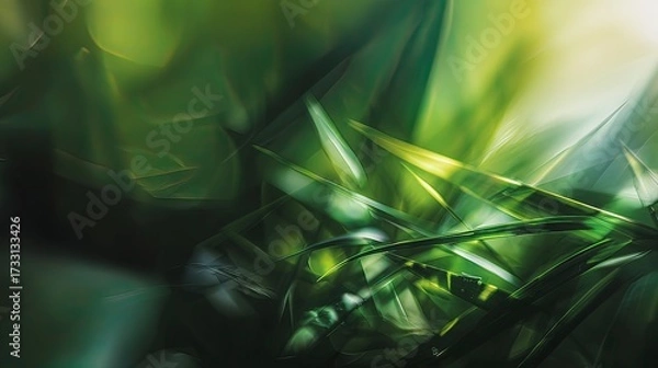 Fototapeta Abstract Green Nature Concept with Textures and Patterns