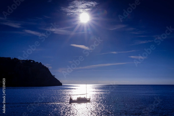Obraz Fishing boat and reflection