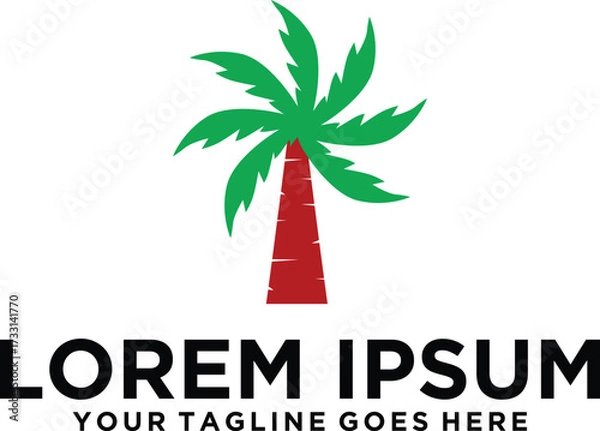 Obraz Coconut tree and windmill logo