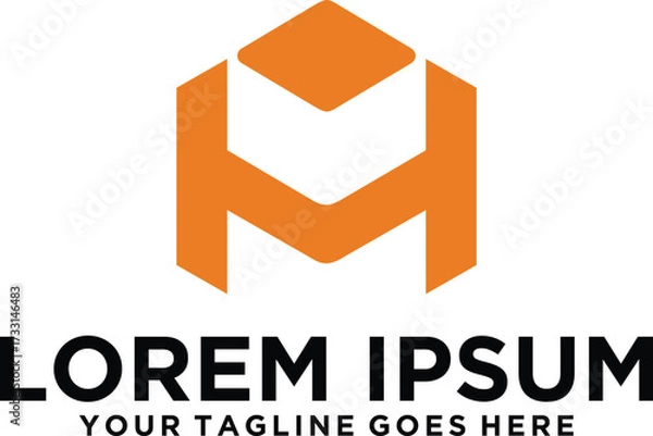 Obraz Letter H modern logo vector