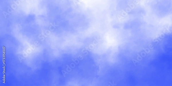 Fototapeta Background with clouds Dreamy white and blue Fantasy Cloudscape. Beautiful white cirrus clouds and a blue sky. Background. Creative design with grunge aquarelle painted paper textured. 