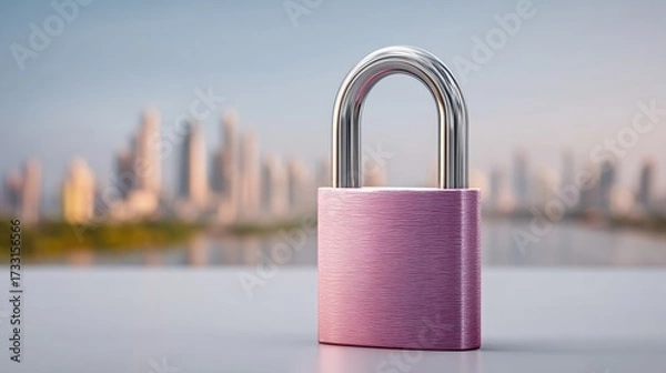Fototapeta Exploring the Symbolism of Security and Freedom in Urban Landscapes through Technology and Innovation