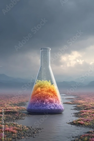 Fototapeta Exploring the Intersection of Colorful Chemistry and Innovative Pharmaceutical Drug Discovery in the Modern Era