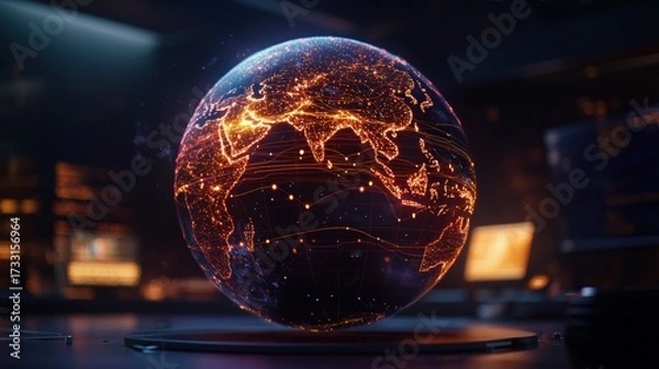 Fototapeta Analyzing the Intersection of Fintech, Digital Banking, and Blockchain on Global Financial Trends