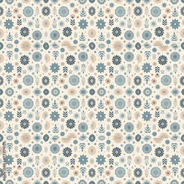 Fototapeta vector seamless pattern with flowers