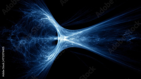 Fototapeta inflection. A dark matter vortex warping the fabric of spacetime, with light bending into impossible shapes. STEM education sheets, lab safety posters, designed for biotech research communications.