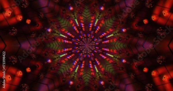 Obraz Colorful abstract design with vibrant lights and intricate patterns