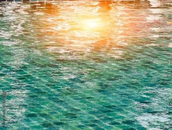 Obraz water reflection in the pool