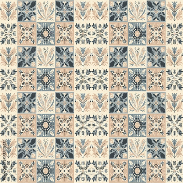 Fototapeta seamless damask pattern