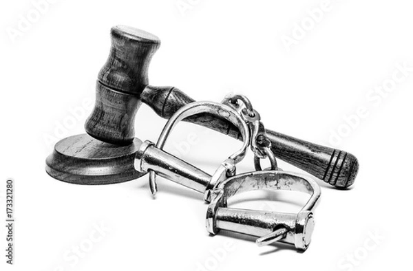 Obraz Gavel and Handcuffs