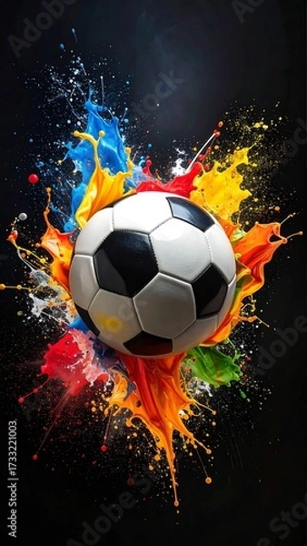Fototapeta Soccer ball explosion