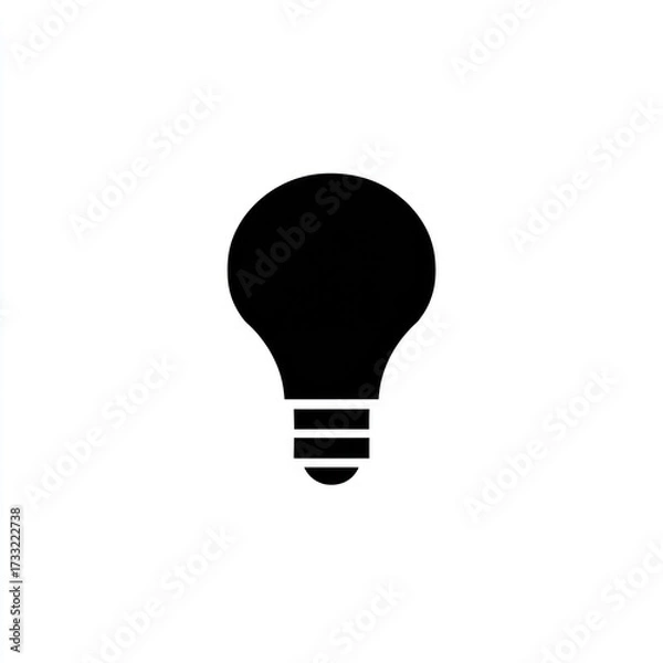 Fototapeta Simple lightbulb icon