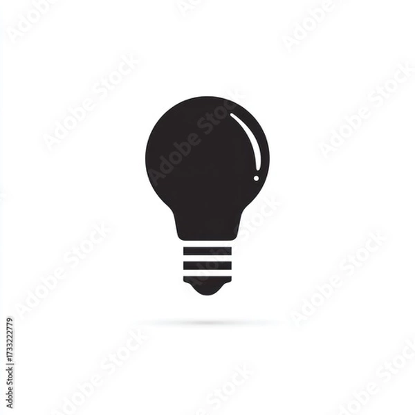 Fototapeta Simple lightbulb icon