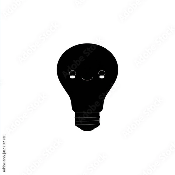 Fototapeta Cute lightbulb icon