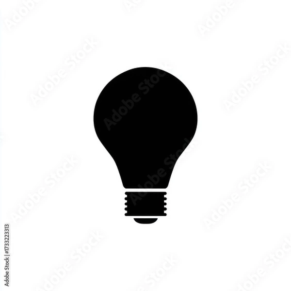 Fototapeta Simple lightbulb icon