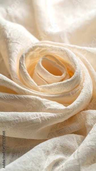 Obraz Soft cream-colored fabric folds